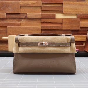 Epsom leather swift leather hand wax thread handbag